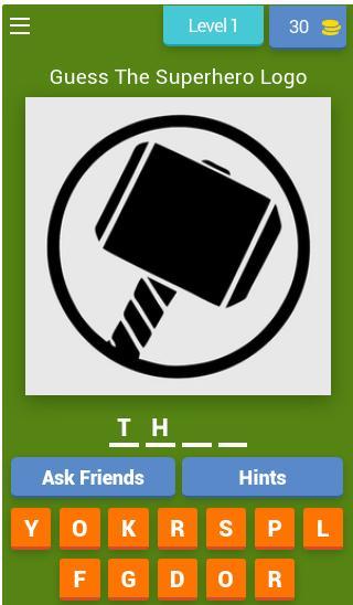 Superhero Logo Quiz screenshot image 1_Popularmodapk.com