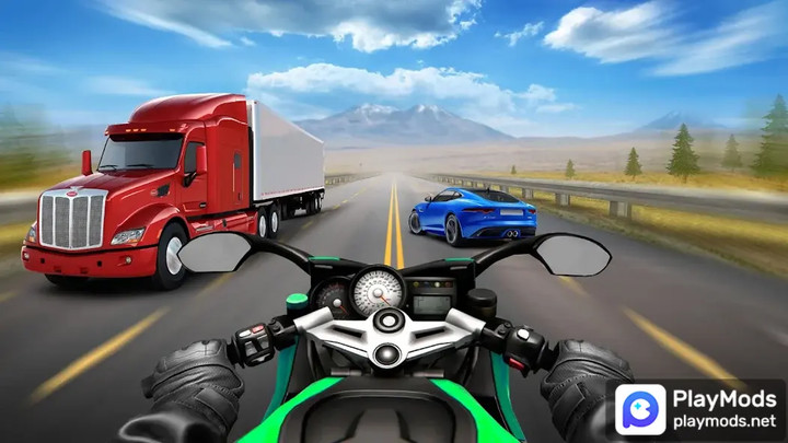 Traffic Moto Racing 3D<span>(No Ads)</span> screenshot image 1_Popularmodapk.com