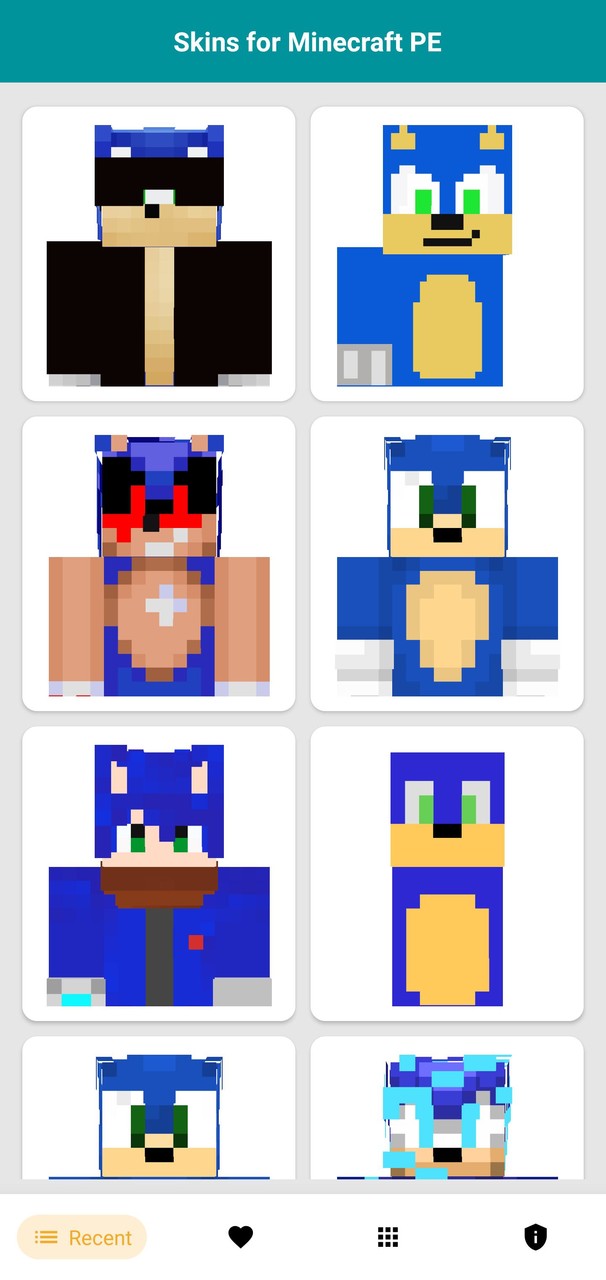 Soni Skins for Minecraft screenshot image 7_Popularmodapk.com