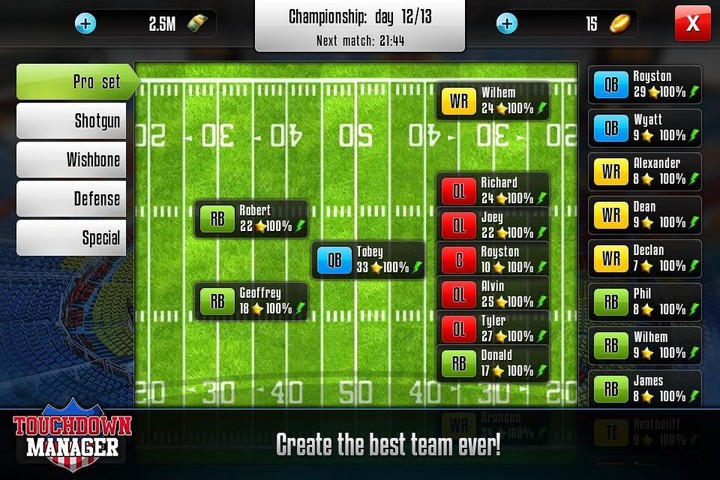 Touchdown Manager screenshot image 3_Popularmodapk.com