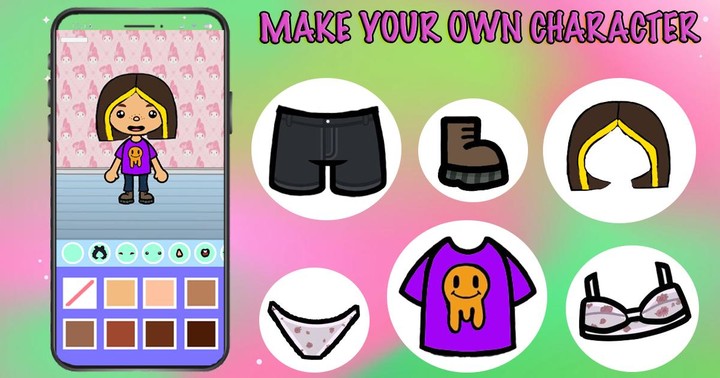 Wednesday Toca Doll Makeover screenshot image 1_Popularmodapk.com