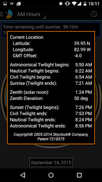 Skyclock - The sunrise/sunset<span>(Paid for free)</span> screenshot image 10_Popularmodapk.com
