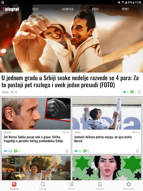 Telegraf Najnovije Vesti screenshot image 1_Popularmodapk.com