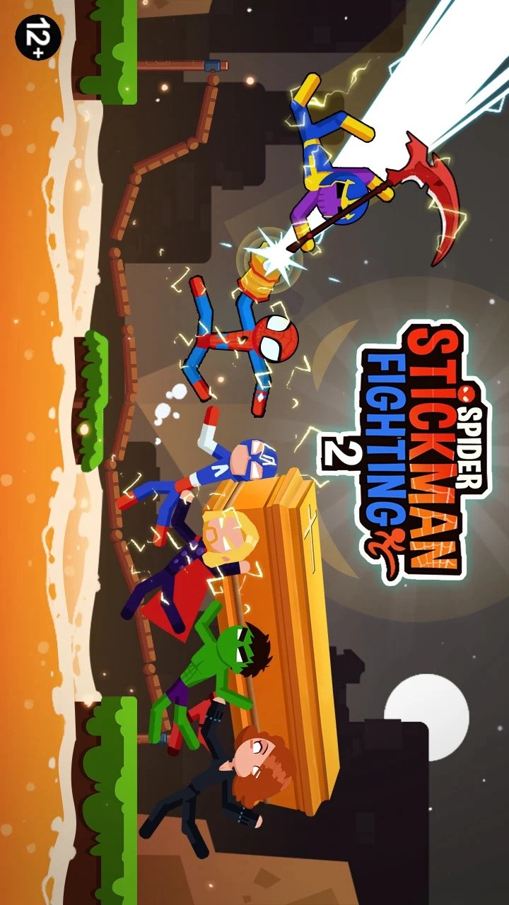 Spider Stickman Fight 2 - Supreme Stickman Warrior(Lots of coins and diamonds) screenshot image 1_Popularmodapk.com