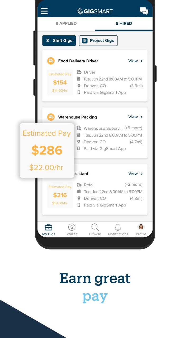 GigSmart Get Gigs screenshot image 3_Popularmodapk.com