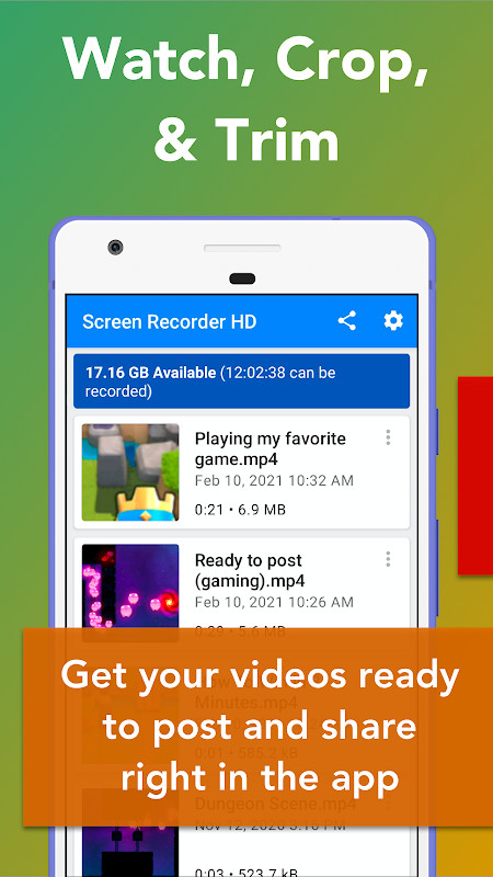 REC Screen Recorder HD screenshot image 2_Popularmodapk.com