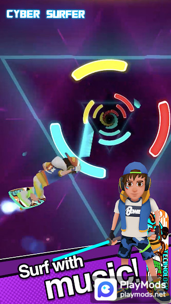 Cyber Surfer: Beat & Skateboard<span>(no ads)</span> screenshot image 2_Popularmodapk.com