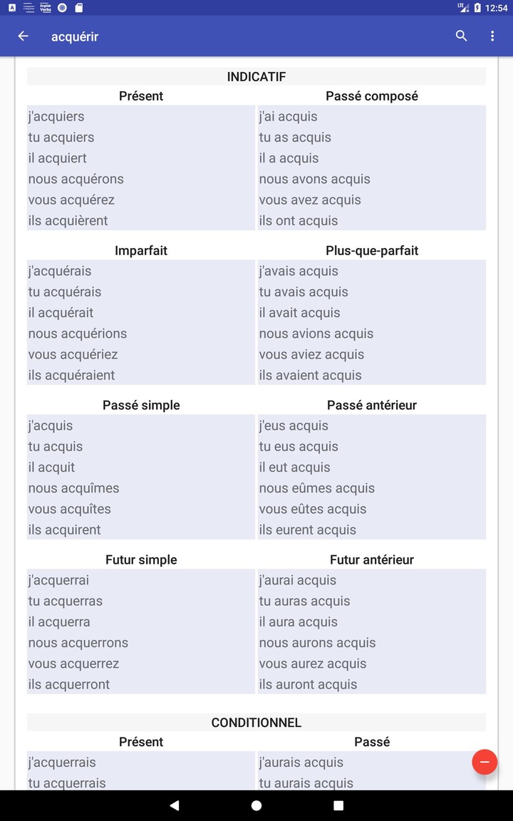 Conjugaison Française screenshot image 20_Popularmodapk.com