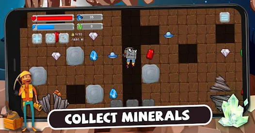 Digger Machine: find minerals<span>(Unlimited Diamonds)</span> screenshot image 1_Popularmodapk.com