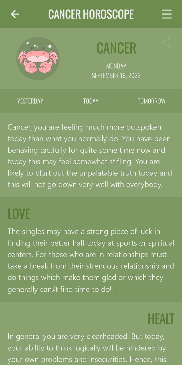 Cancer Horoscope screenshot image 5_Popularmodapk.com