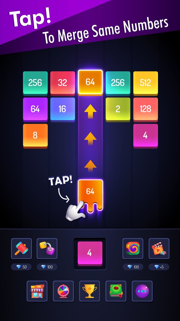 BBlocks - Merge Cubes! X2 screenshot image 1_Popularmodapk.com