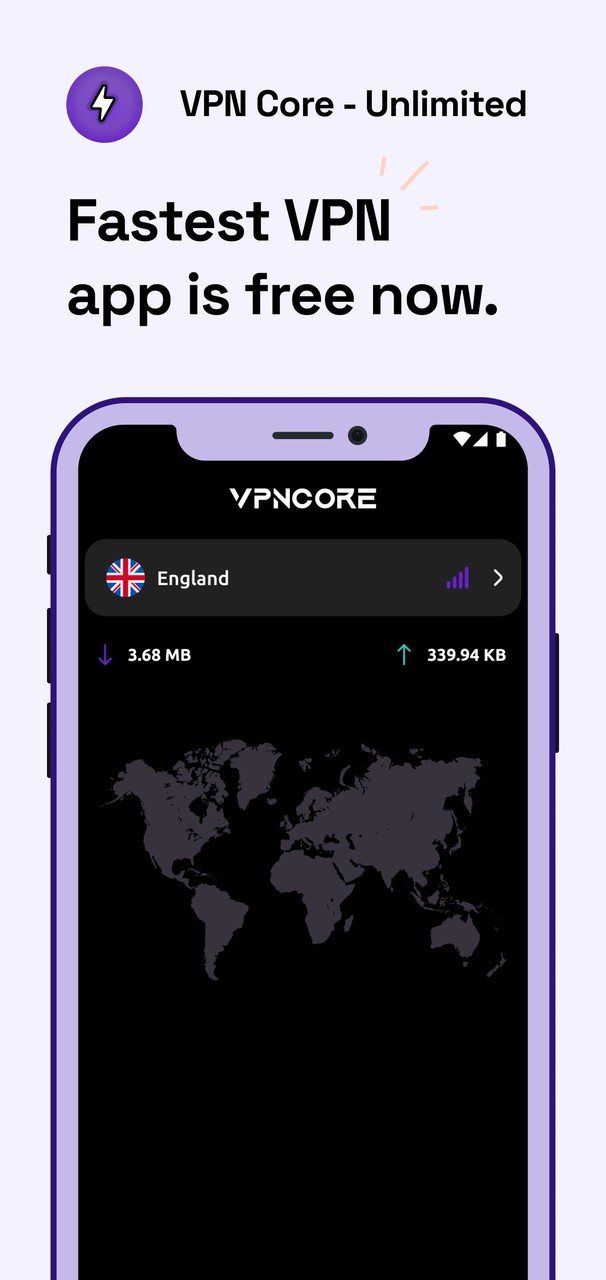 VPN Core - Unlimited screenshot image 1_Popularmodapk.com