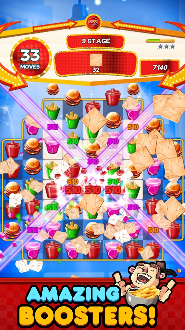 Burger Match 3 screenshot image 2_Popularmodapk.com