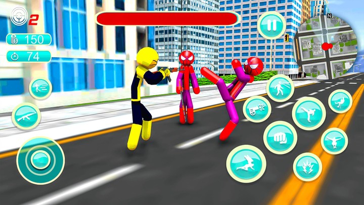 Spider Stickman Rope Hero War screenshot image 8_Popularmodapk.com