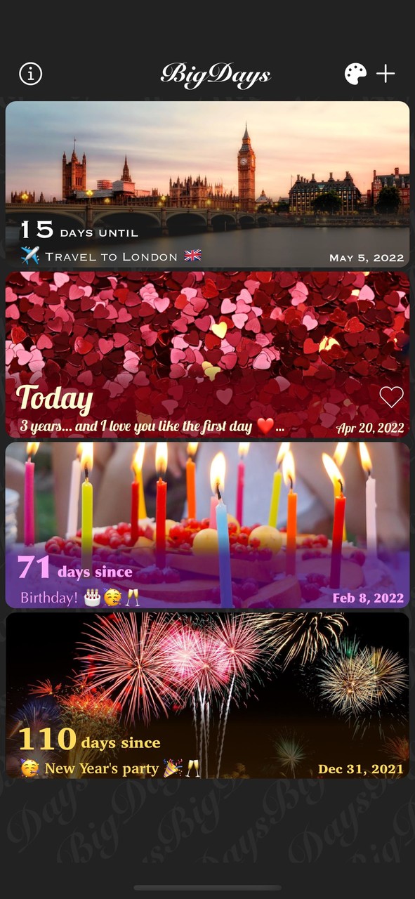 Big Days - Events Countdown screenshot image 4_Popularmodapk.com