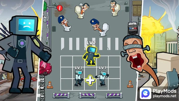 Merge War: Skibydy vs Kamera<span>(No ads)</span> screenshot image 2_Popularmodapk.com