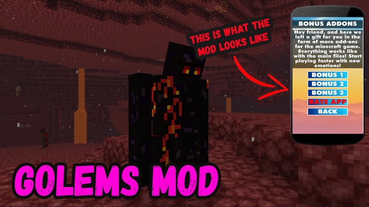 Golems Mod For Minecraft PE screenshot image 4_Popularmodapk.com