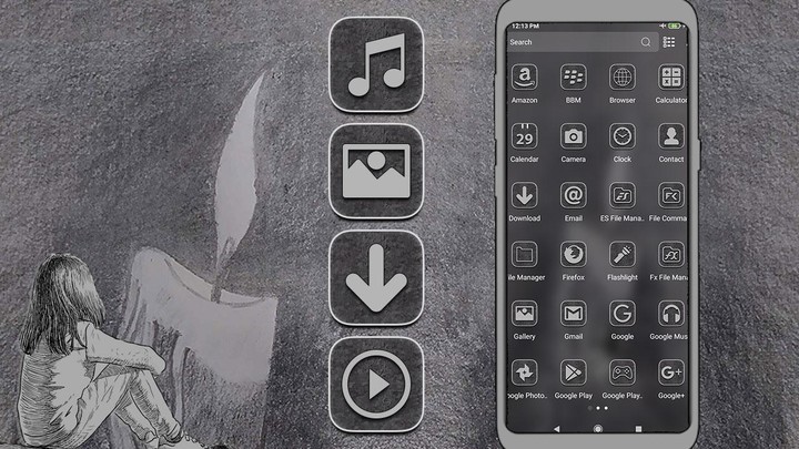 Candle Sketch Launcher Theme screenshot image 2_Popularmodapk.com