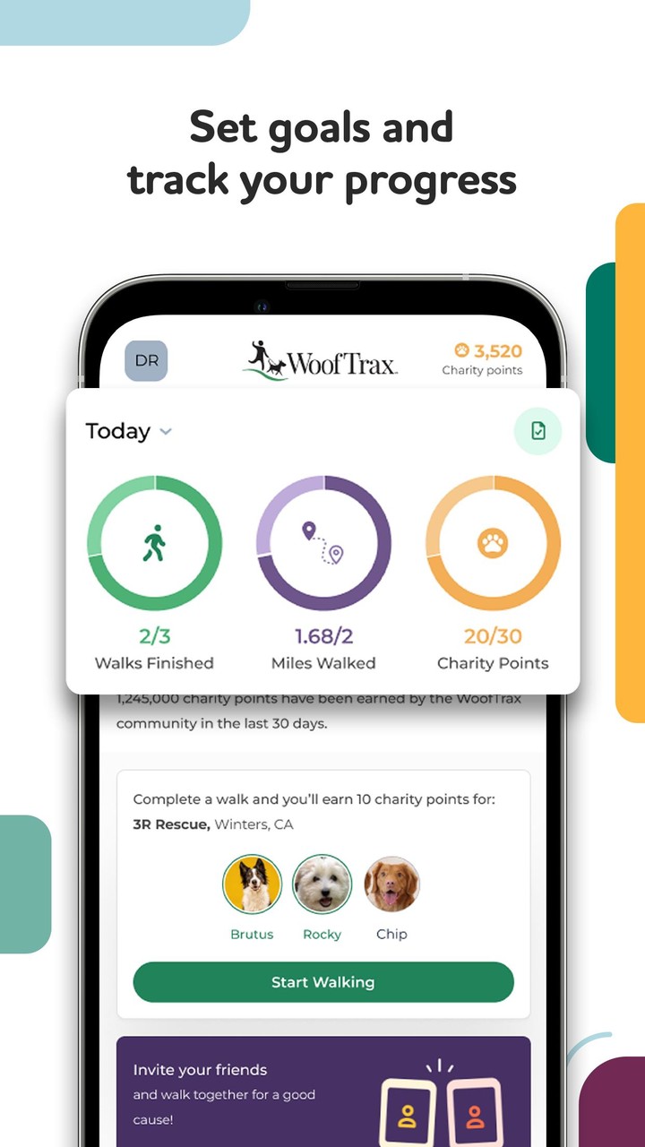 WoofTrax: Dog walk for charity screenshot image 9_Popularmodapk.com