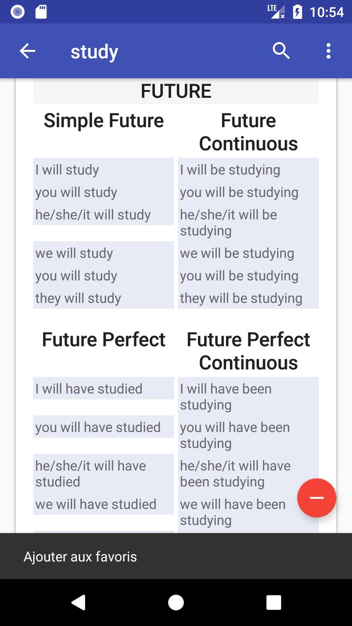 Conjugaison Française screenshot image 7_Popularmodapk.com