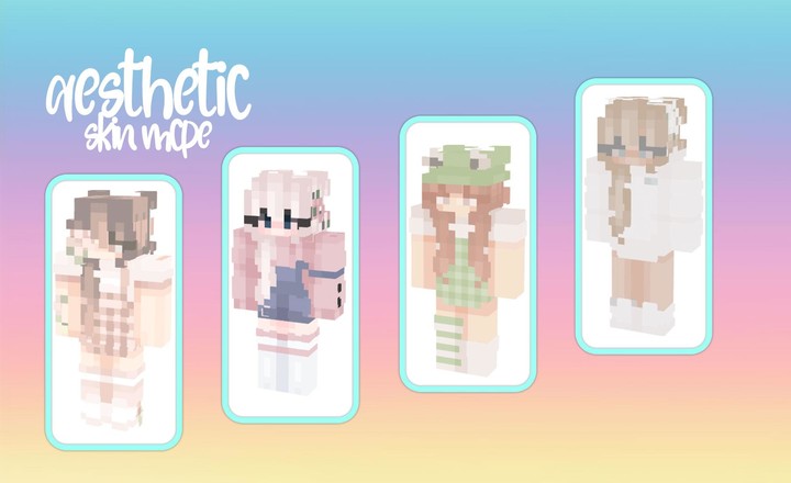 Aesthetic Skins For Minecraft PE screenshot image 1_Popularmodapk.com