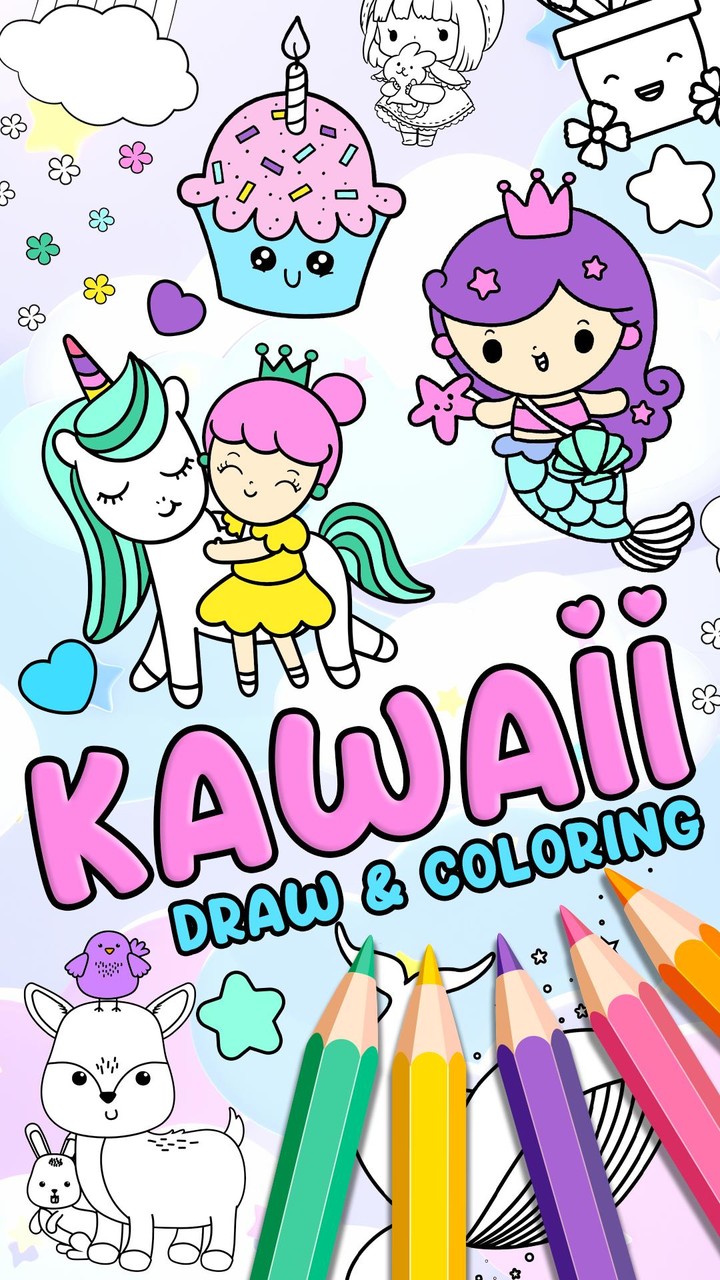 Kawaii coloring: Paint & Color screenshot image 1_Popularmodapk.com
