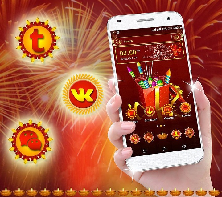 Diwali Crackers Launcher Theme screenshot image 2_Popularmodapk.com