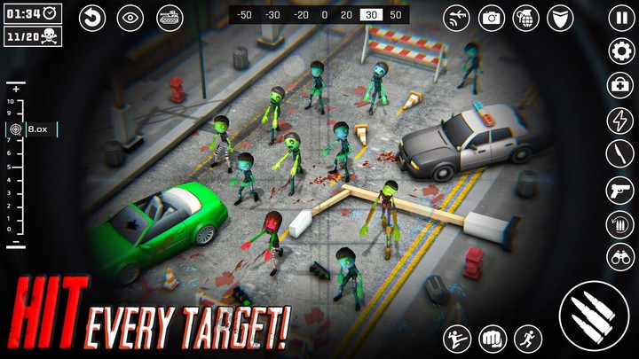 Stickman Zombie Sniper screenshot image 4_Popularmodapk.com