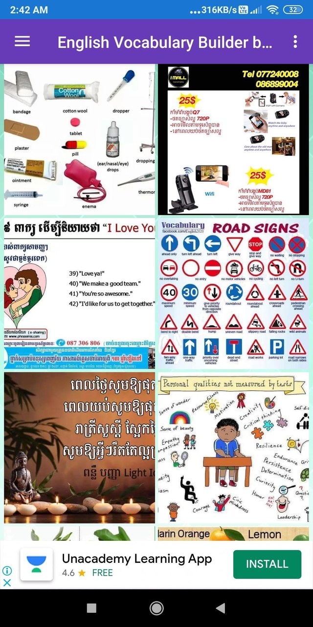 English Vocabulary: Charts, Tables with Images screenshot image 5_Popularmodapk.com