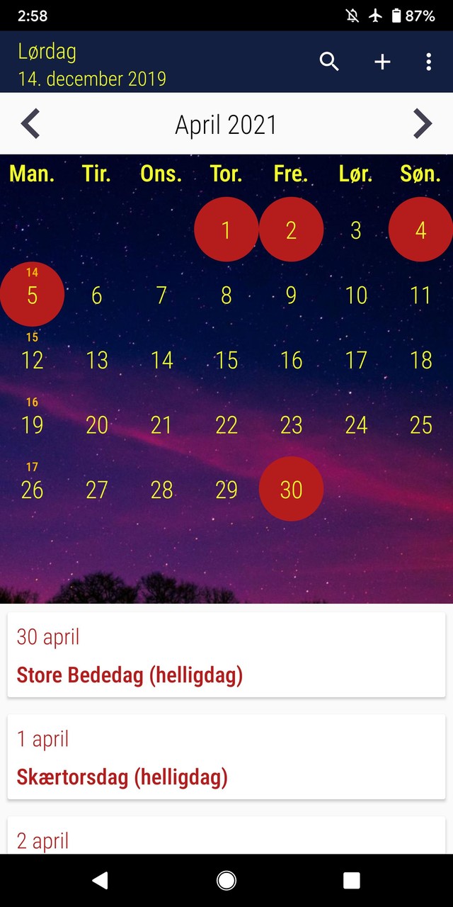 Danmark Kalender Helligdage screenshot image 7_Popularmodapk.com