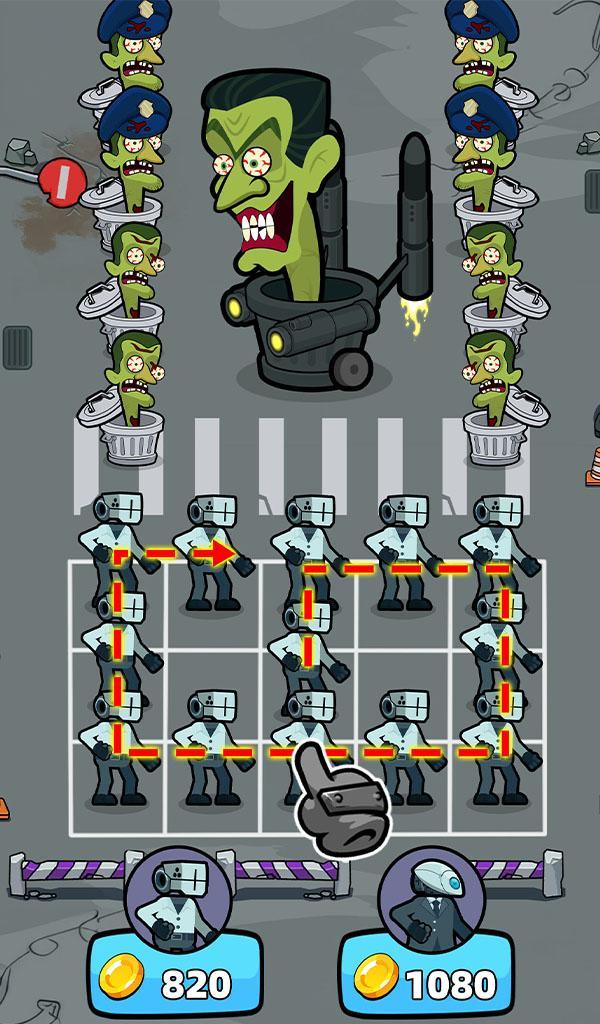 Merge War: Skibydy vs Kamera screenshot image 3_Popularmodapk.com