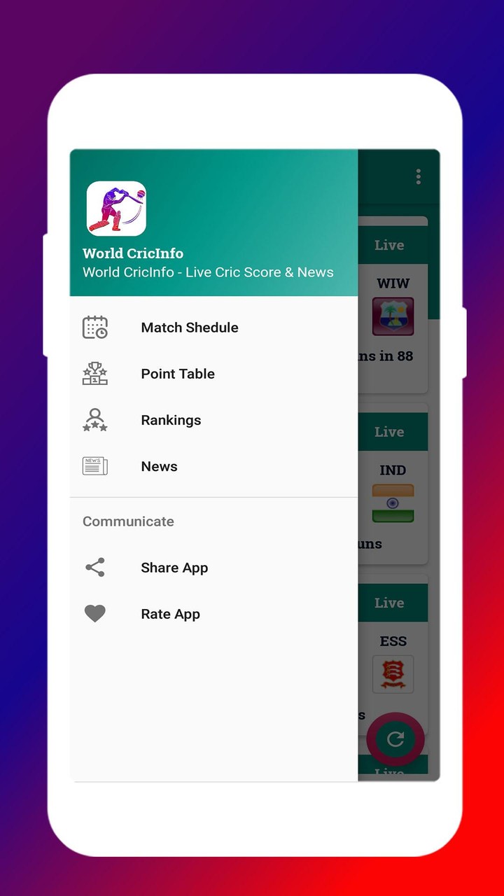 Cricinfo - Live Cricket Scores screenshot image 3_Popularmodapk.com