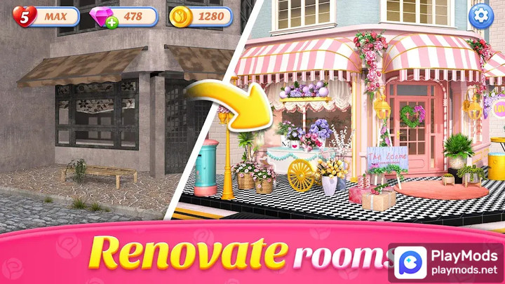 Flower Shop Makeover<span>(Unlimited gold)</span> screenshot image 1_Popularmodapk.com