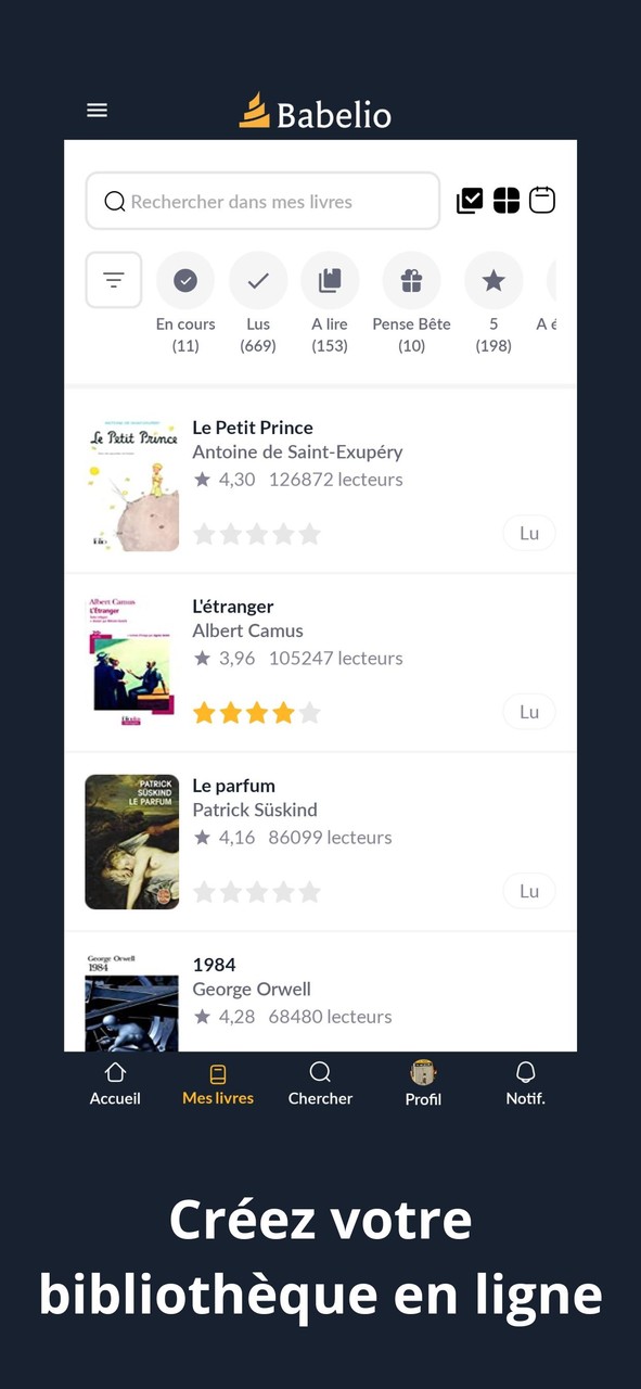 Babelio, ma bibliothèque en ligne screenshot image 7_Popularmodapk.com