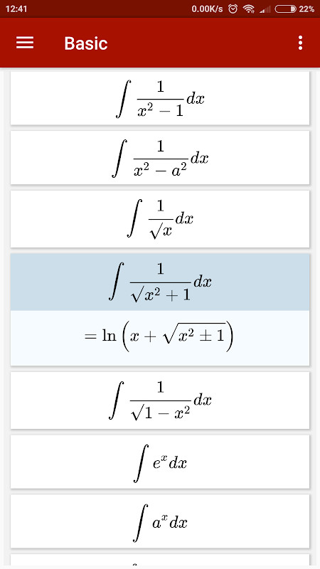 Table of Integrals screenshot image 2_Popularmodapk.com