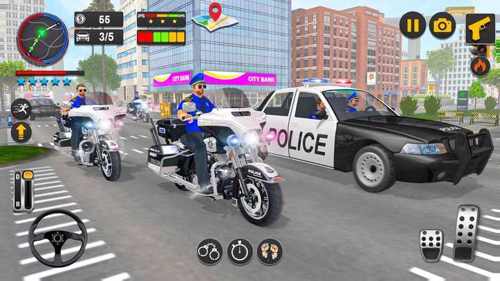 US Police Motor Bike Chase screenshot image 2_Popularmodapk.com