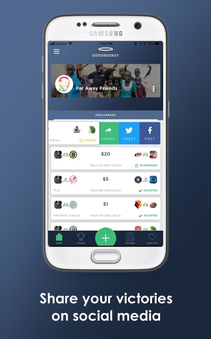 GoodBookey - Sports Games for Charity screenshot image 3_Popularmodapk.com