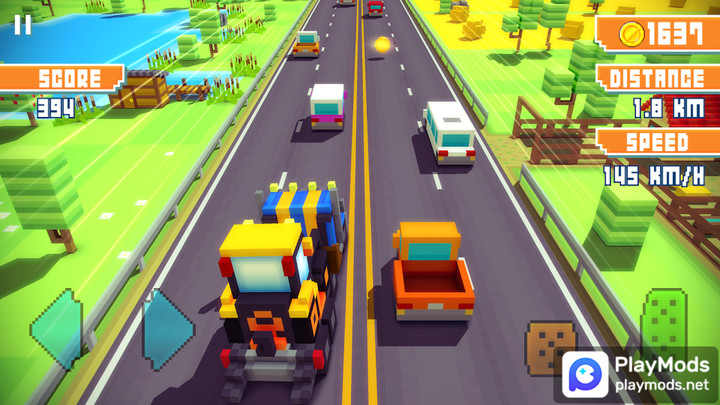 Blocky Highway: Traffic Racing<span>(Unlimited Money)</span> screenshot image 4_Popularmodapk.com