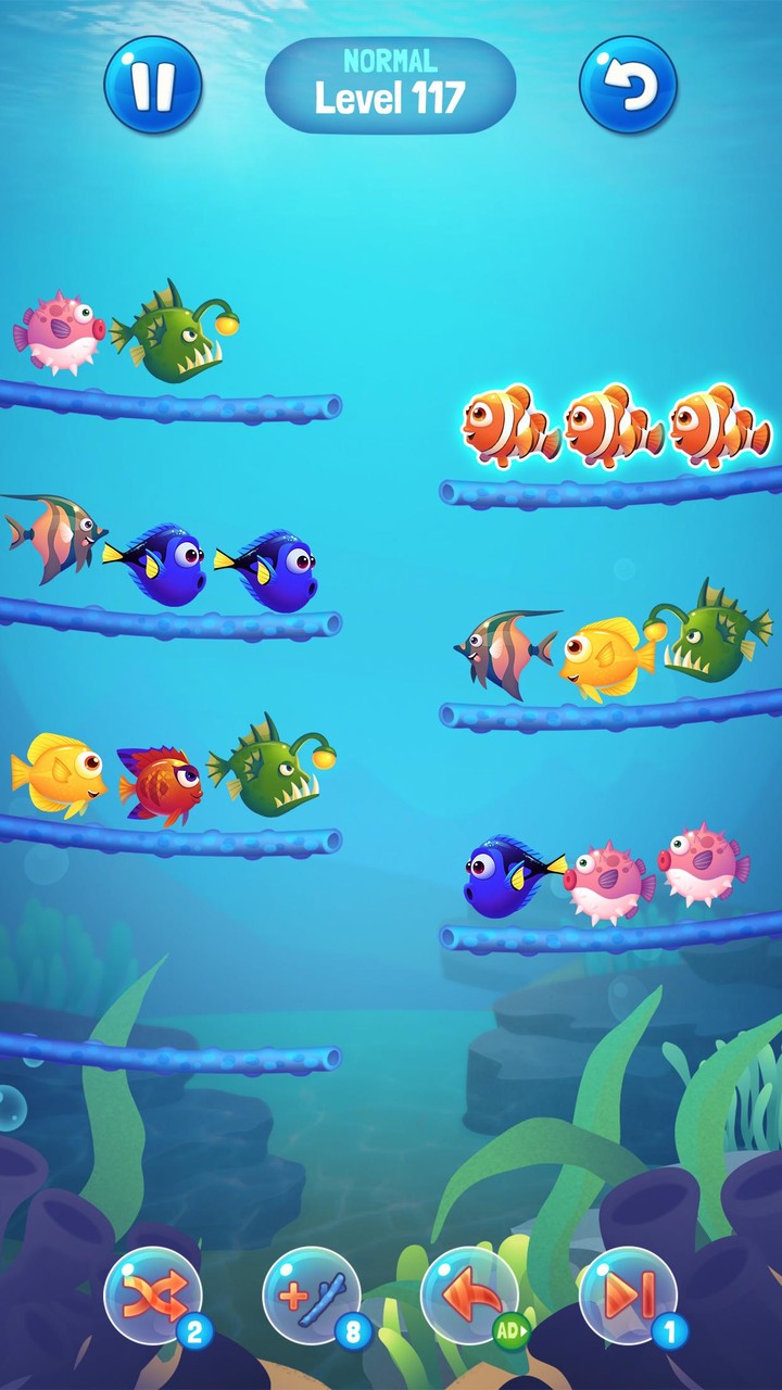 Fish Sort Puzzle - Color Fish screenshot image 3_Popularmodapk.com