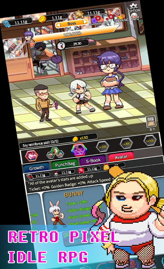 RETRO SCHOOL : Epic idle(Unlimited Coins) screenshot image 3_Popularmodapk.com