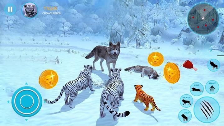 Wild White Tiger Family Sim screenshot image 4_Popularmodapk.com