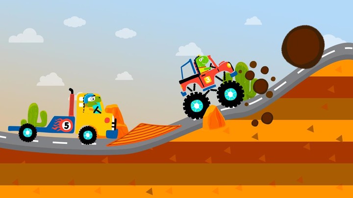 Dinosaurs Cars Ride on Hills screenshot image 3_Popularmodapk.com