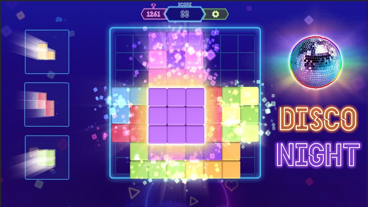 Block Neon 3D : Disco Puzzle screenshot image 2_Popularmodapk.com