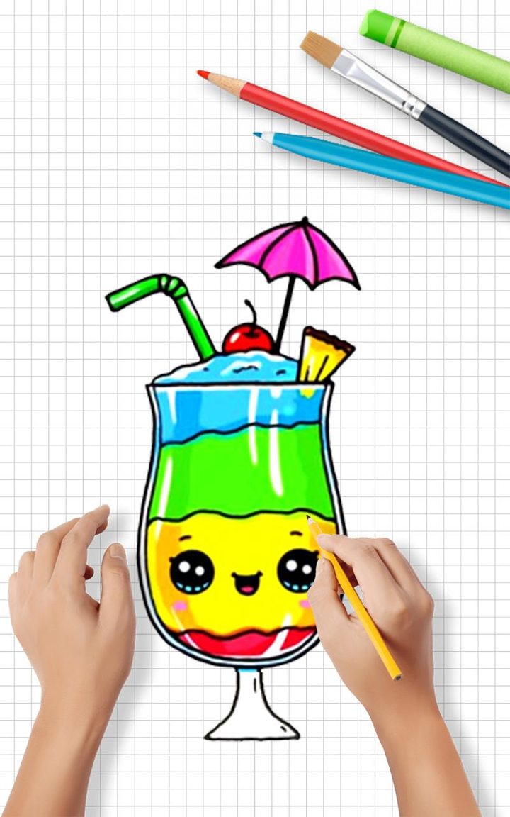 Draw Cute Drinks & Juices Step by step screenshot image 16_Popularmodapk.com