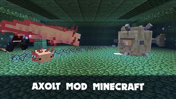 Axolotl Mod for Minecraft PE screenshot image 2_Popularmodapk.com