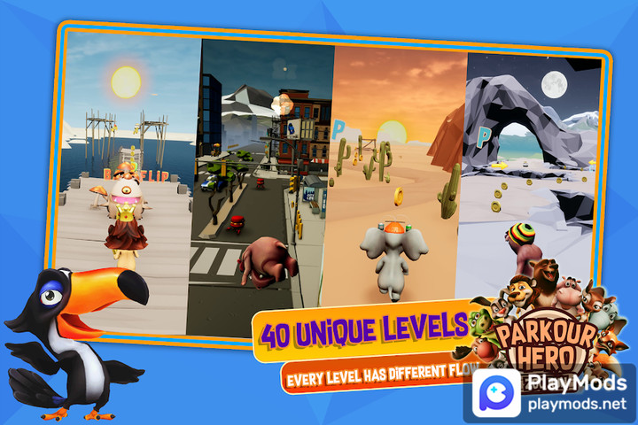 Parkour Hero - Animal Runner 3<span>(Unlimited Currency)</span> screenshot image 2_Popularmodapk.com