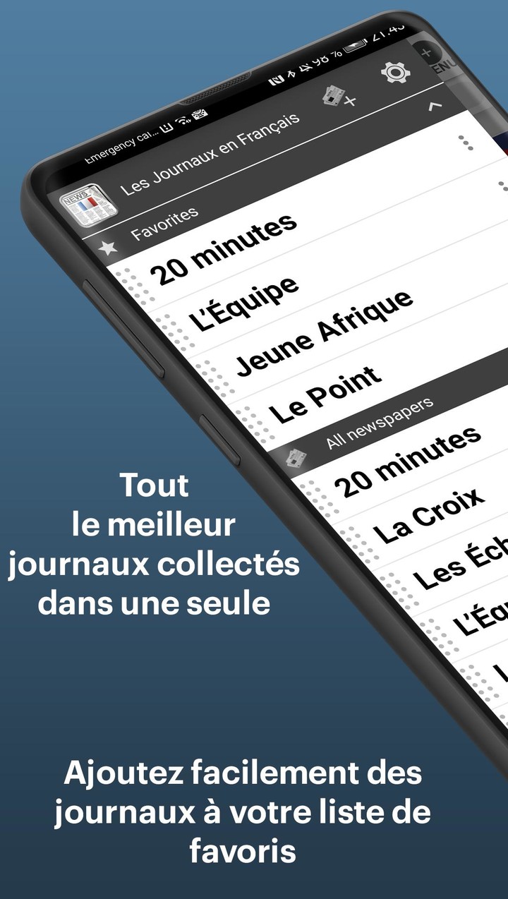Les Journaux en Français screenshot image 1_Popularmodapk.com