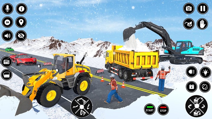 Snow Excavator Dump Truck Game screenshot image 2_Popularmodapk.com