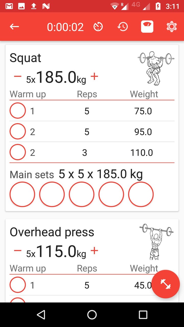 5x5 Workout Logger screenshot image 6_Popularmodapk.com