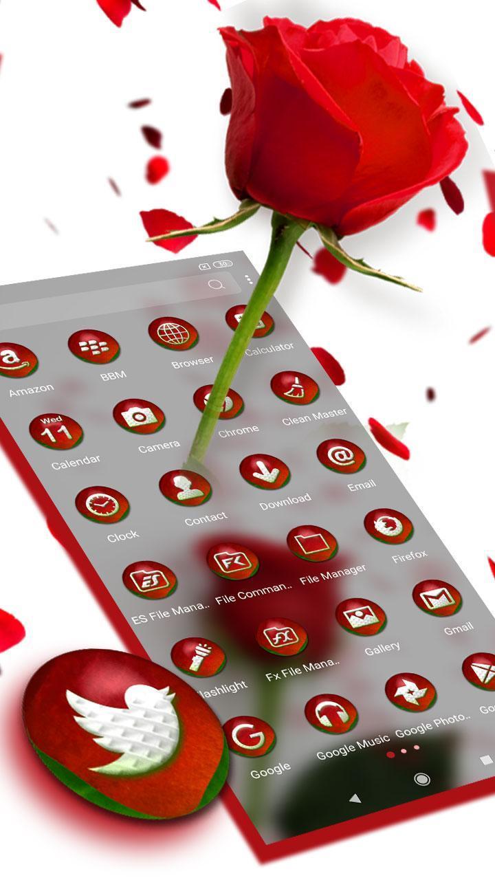 Rose Petals Launcher Theme screenshot image 5_Popularmodapk.com